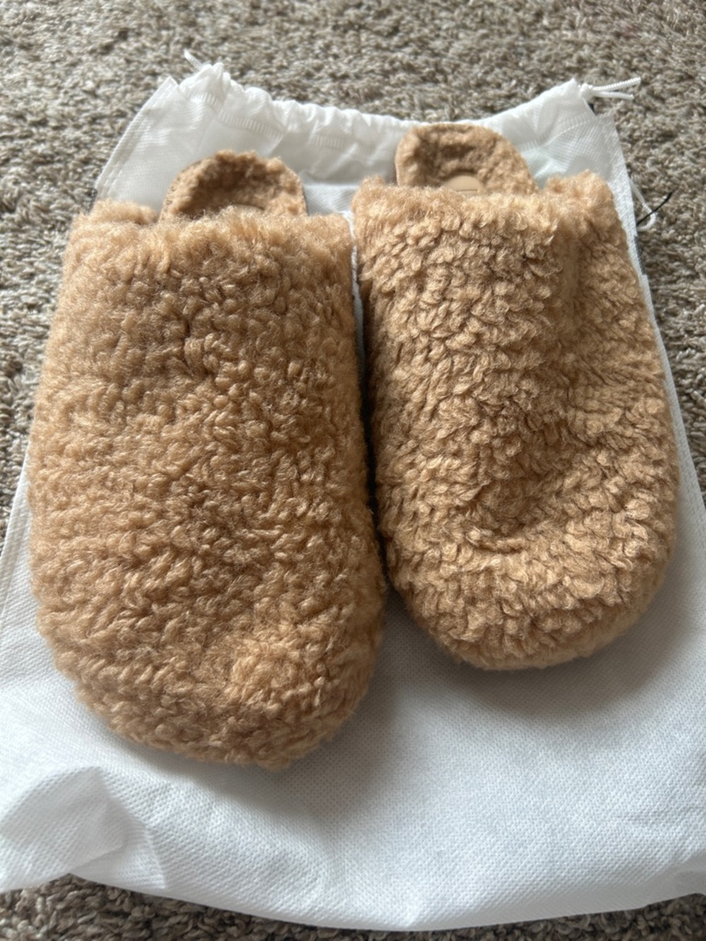 INTENTIONALLY BLANK Kids Sherpa Slippers - Tan